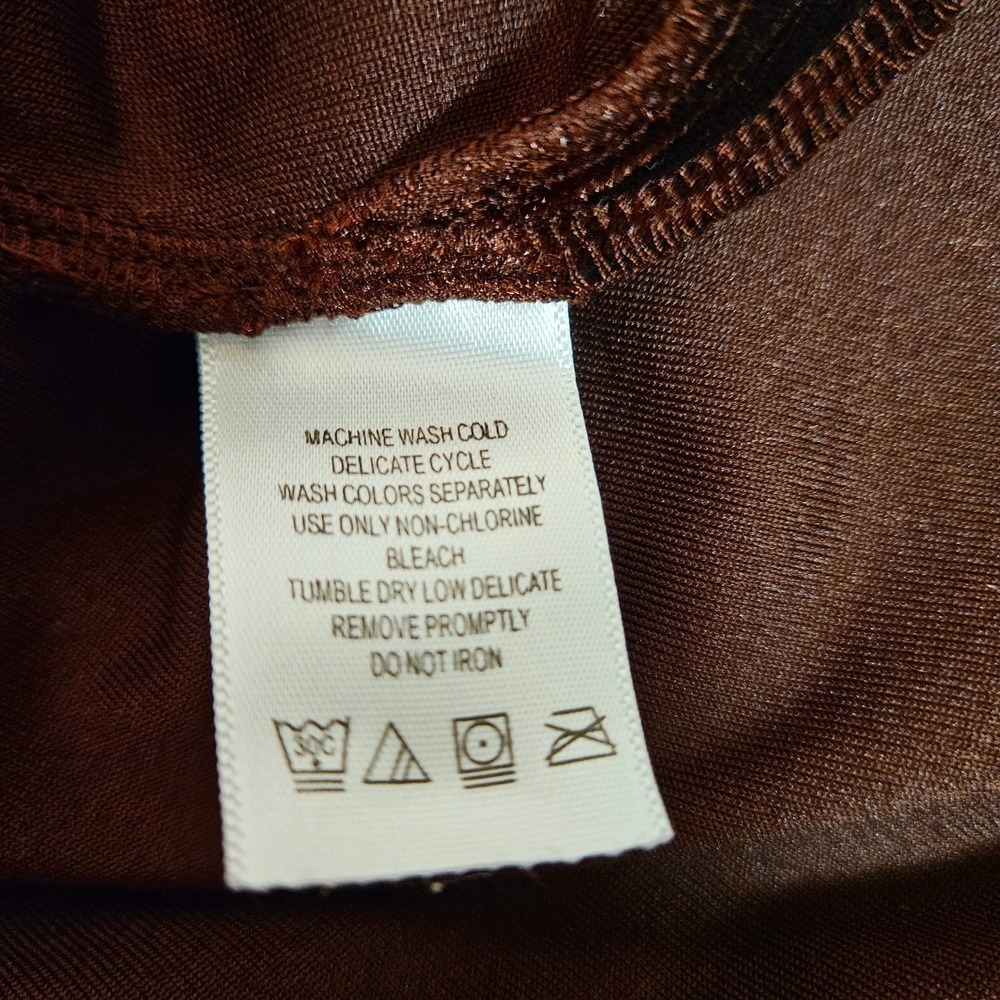 Soft Focus Womens 1X Velvet Burnout Tank Top Brown Sleeveless - Picture 8 of 9